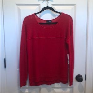 NWT ANA red cotton blend sweater